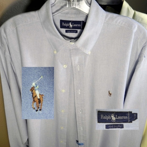 Men's Ralph Lauren Polo Dress Shirt size 16.5 - Picture 2 of 3